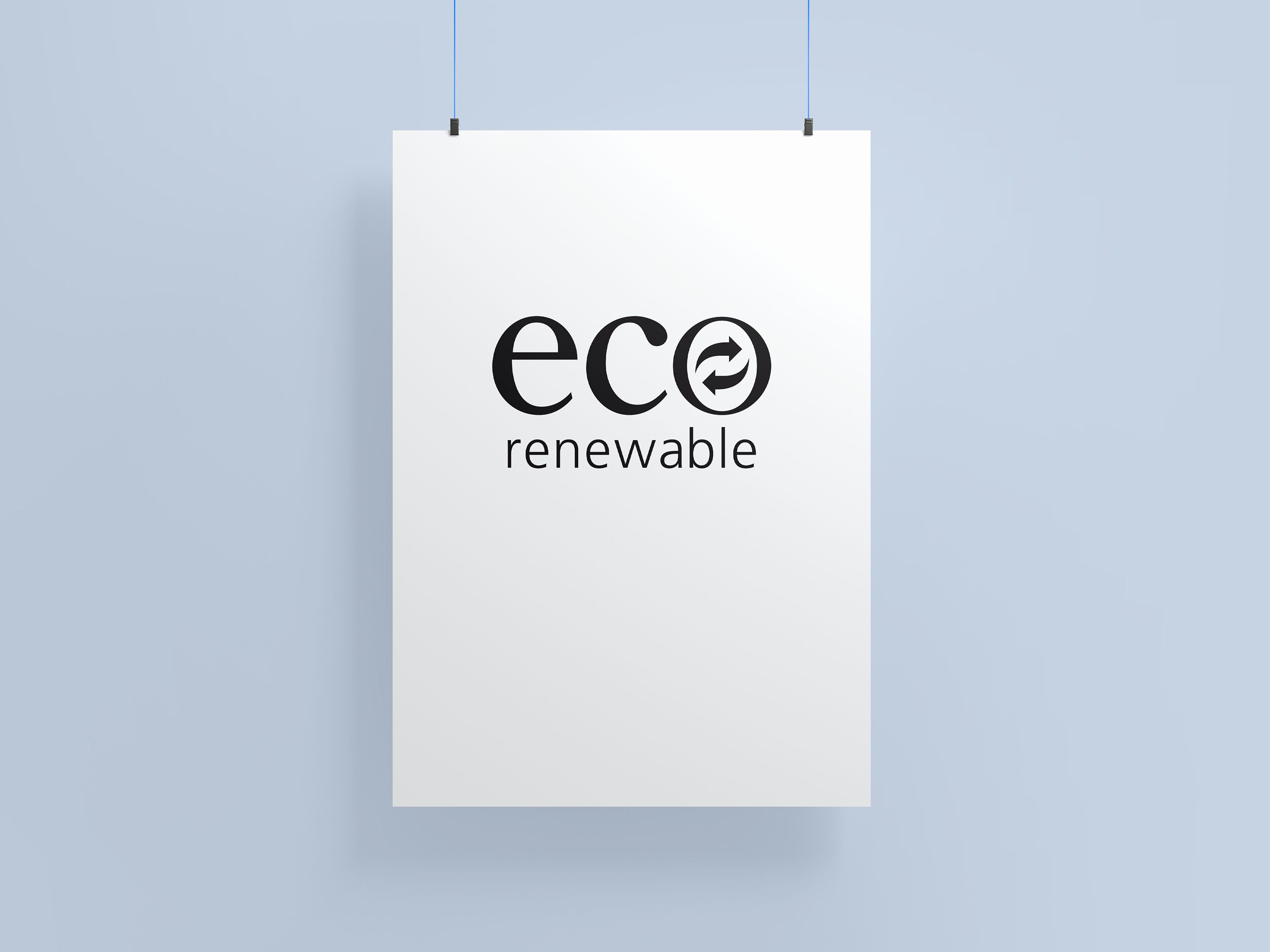 Eco Renewable black logo version