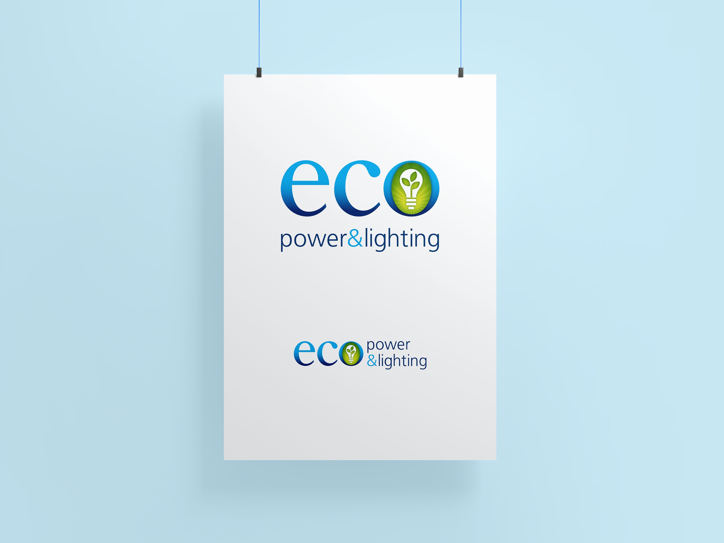 Eco Power and Lighting colour logo version