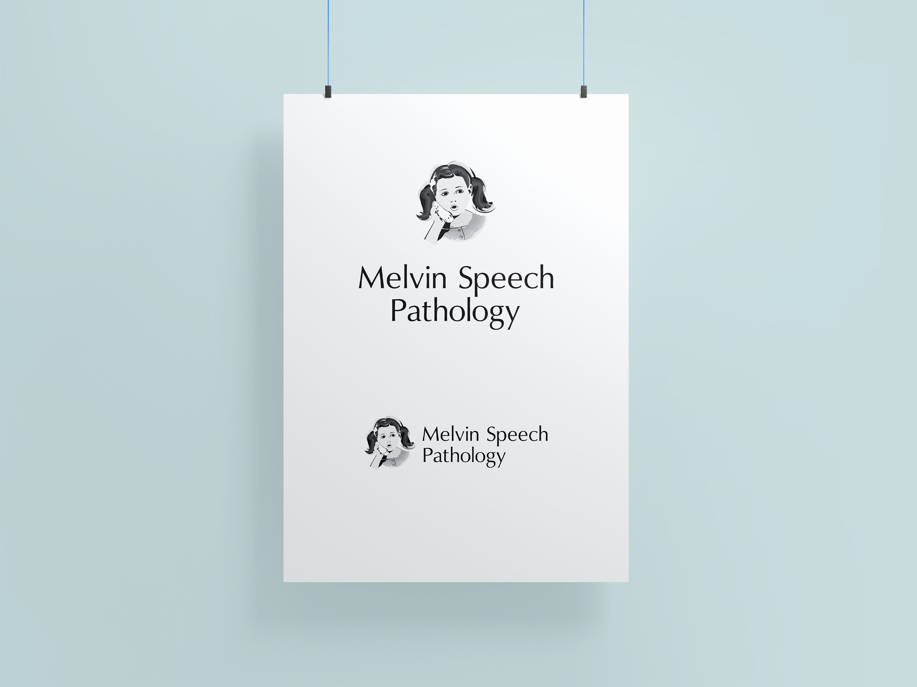 Melvin Speech Pathology black logo version