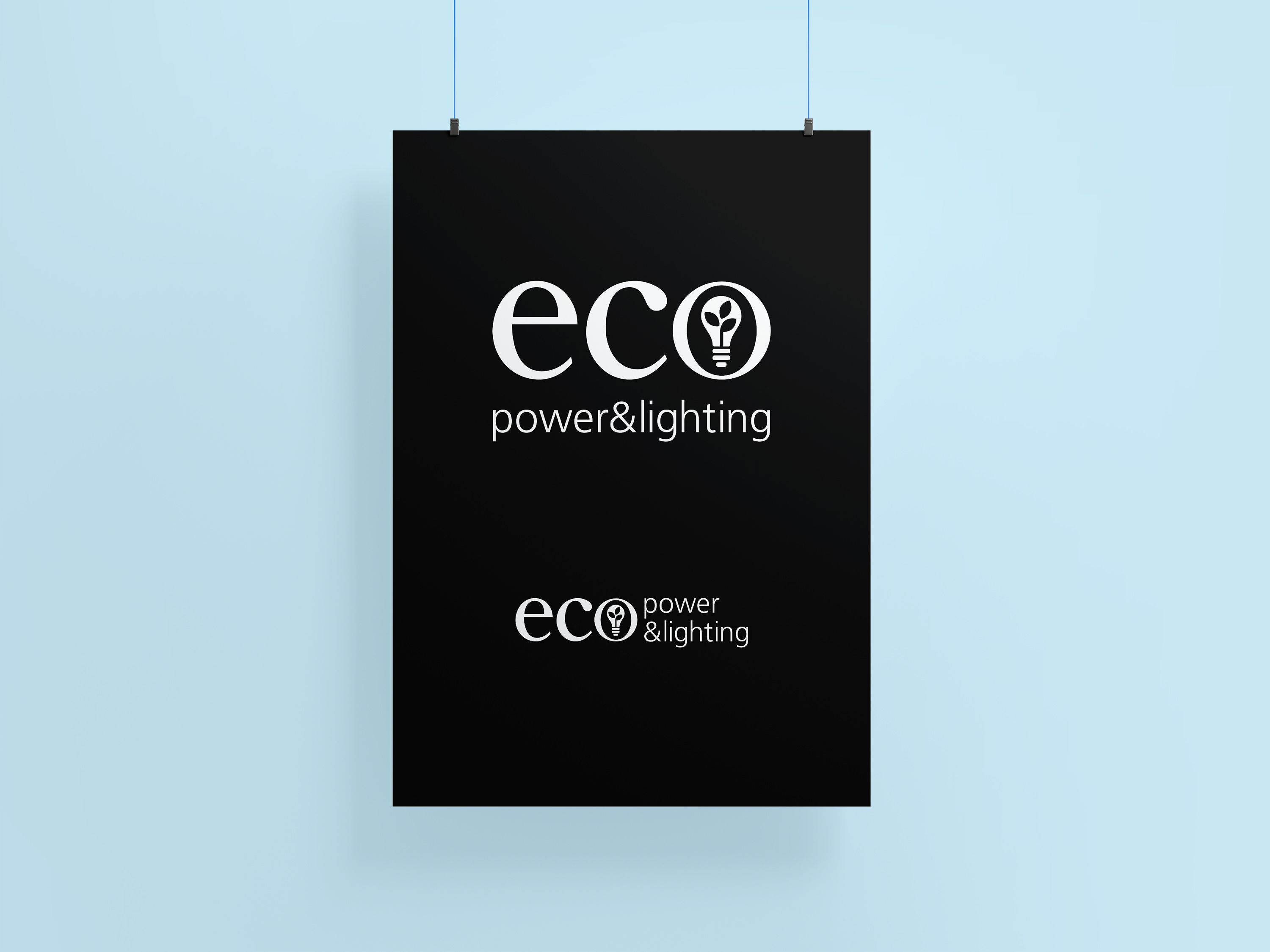 Eco Power and Lighting white logo version