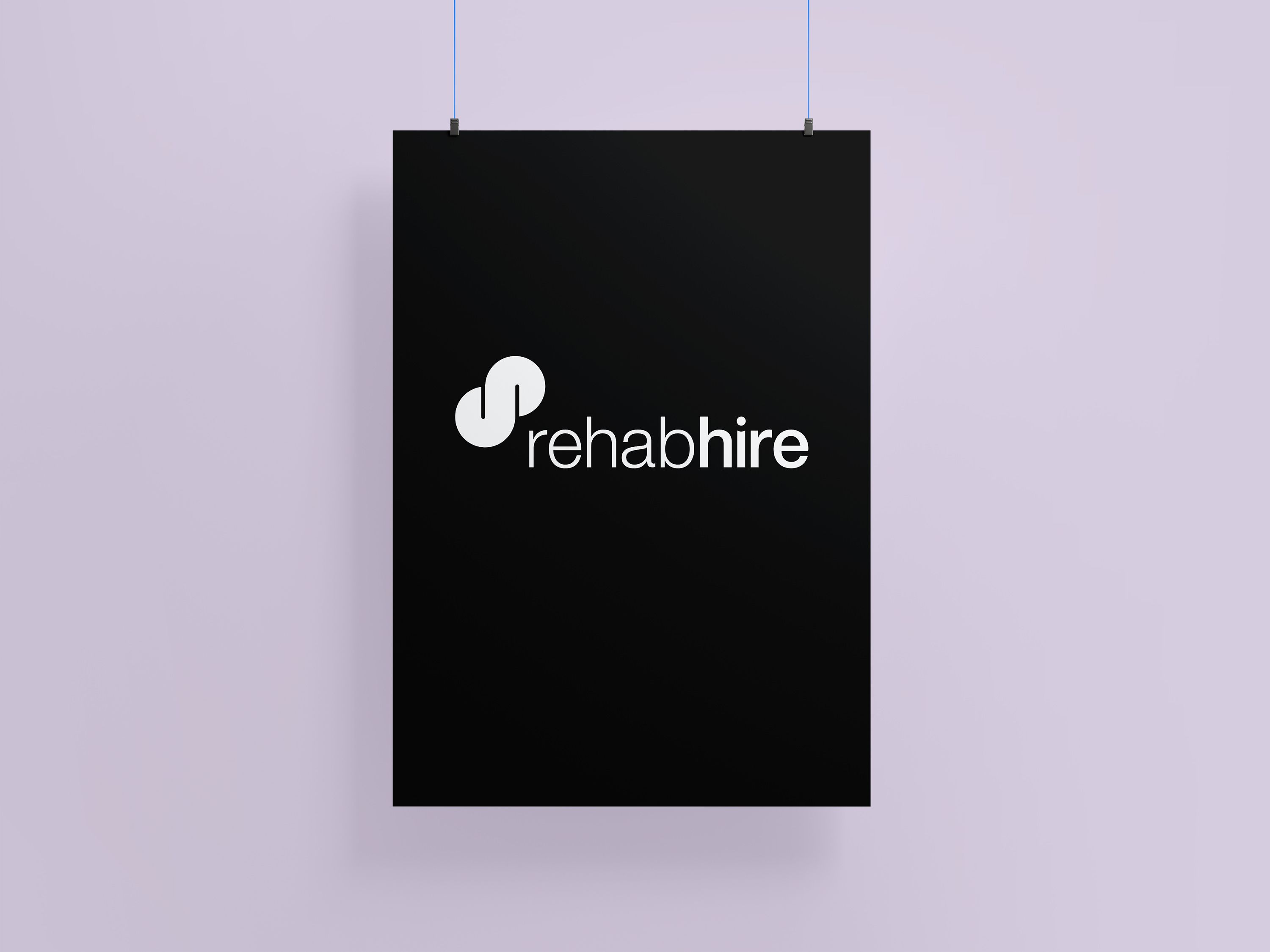 Rehab Hire black logo version