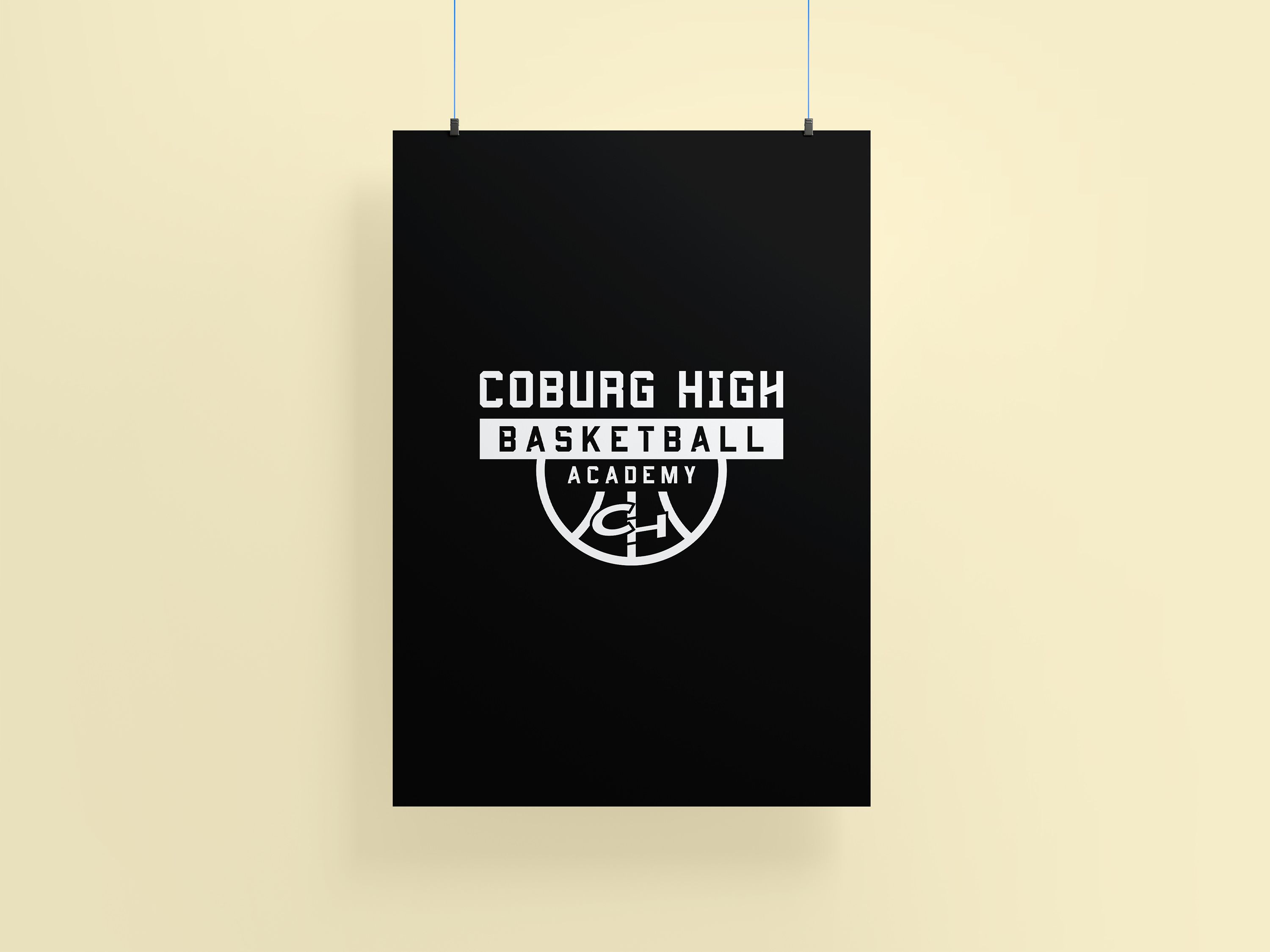 Coburg High Basketball Academy White logo version