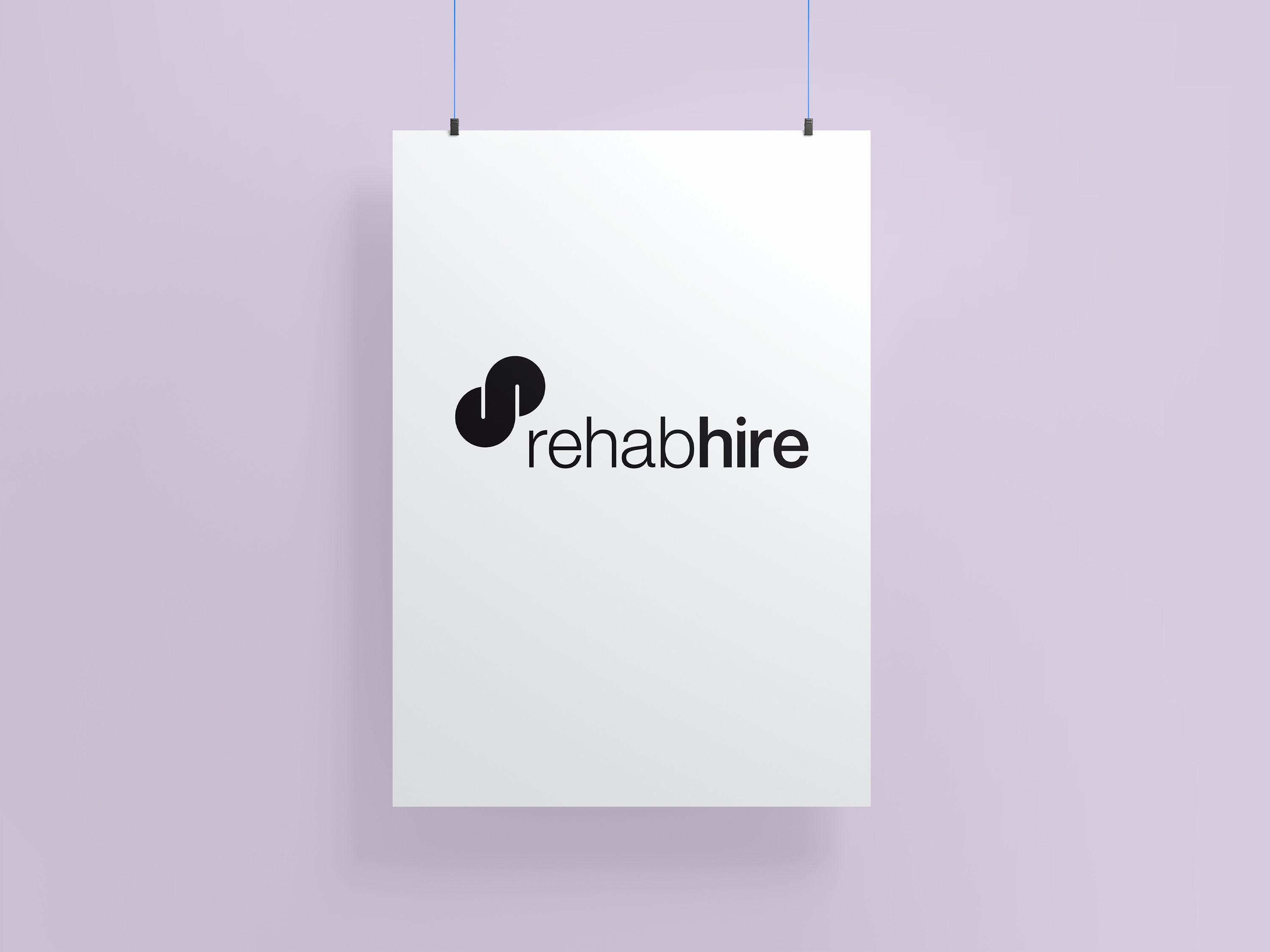 Rehab Hire black logo version